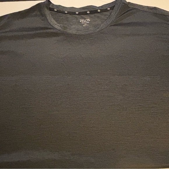 Big & Tall size 4X ZELOS Men's Dark Gray Short Sleeve Performance Tee - Picture 1 of 4